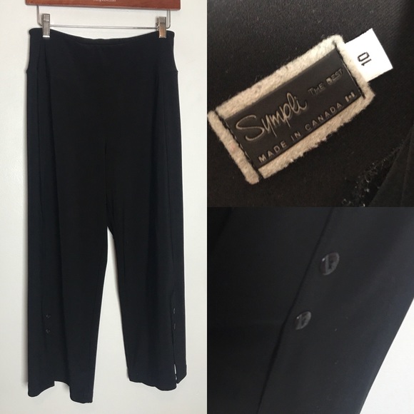 Sympli Pants - Sympli cropped button loose pant travel wear s 10